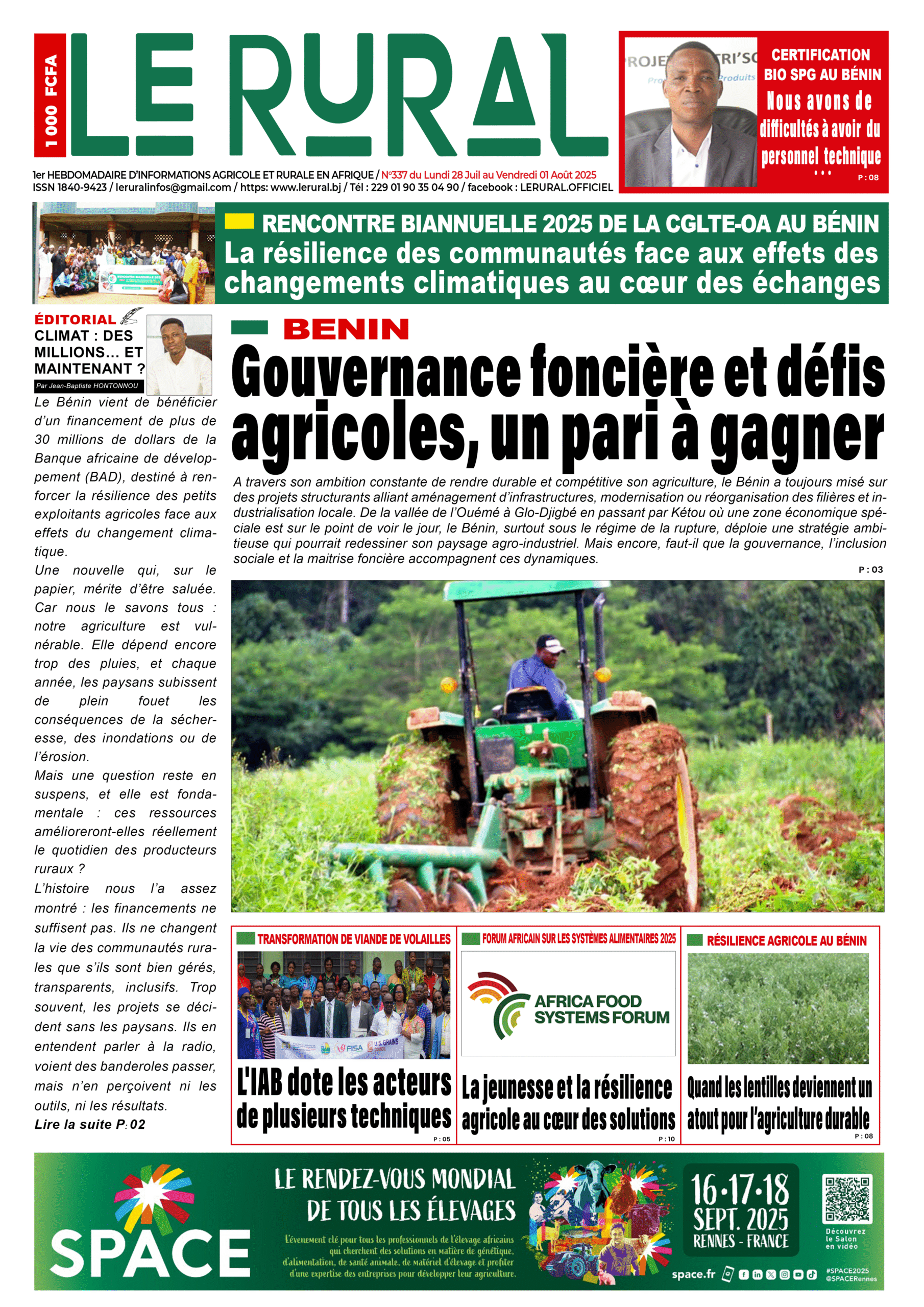 LE RURAL, votre chaine sur l'actualité Agricole