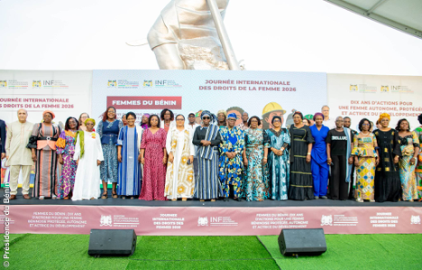Dix ans déjà ! Pour mesurer le chemin parcouru par les femmes béninoises, le Bénin a marqué le lancement officiel des manifestations de la Journée Internationale des Droits des Femmes 2026 à la Place de l’Amazone à Cotonou. C'était le vendredi 6 mars dernier à travers une cérémonie symbolique témoignant des avancées et des défis encore à relever pour l’égalité de genre dans le pays.